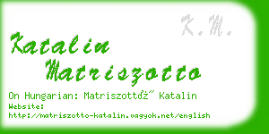 katalin matriszotto business card